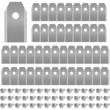45 x titaaniterät kaikkiin Husqvarn/Automower/Yardforce/Gardena robottiruohonleikkureihin (3g-0,75mm)