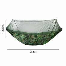 Hamaca de camping con mosquitera para camping, senderismo, viajes y mochilerismo (camuflaje)