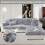 Sofa plush cover corner sofa L-shaped 3