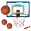 Canestro da basket da interno per camera da letto, mini canestro da basket per bambini e 3 palline con 1