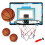 Canestro da basket da interno per camera da letto, mini canestro da basket per bambini e 3 palline con 2