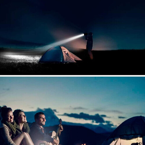 Foldable Portable LED Camping Light Waterproof Solar USB Rechargeable LED Flashlight Survival Kit 2