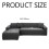 L Shape Waterproof Sofa Cover, Comfortable Stretch Fabric (Black, 145 x 185) 3