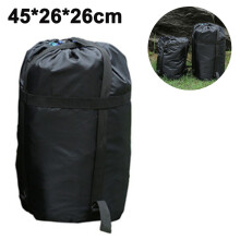 Bolsa de compresión impermeable y compacta para dormir, ideal para camping y senderismo.