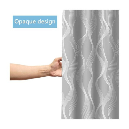 Rideau de douche imperméable en polyester, lavable en machine, 180 x 200 cm, gris 2