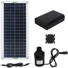 Solar water pump kit, 30 W polycrystalline silicon, 800 l/h. solar powered water pump for campers, greenhouses,
