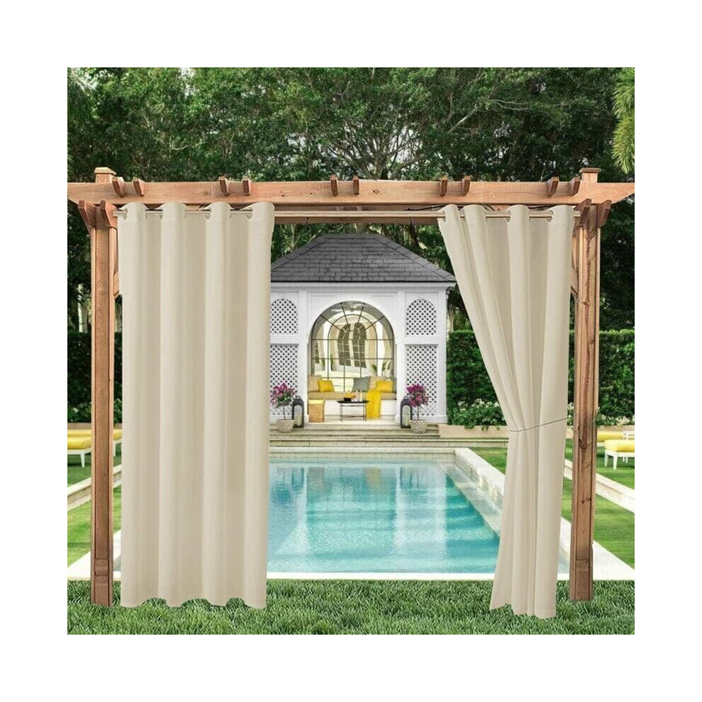 Rideaux d'extérieur pour jardin, terrasse, pergola, rideaux occultants, coupe-vent, protection UV, anti-moisissure,