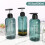 3 Pack Empty Pump Bottles, 500ml / 16.9oz Refillable Pump Bottle, Empty Shampoo Bottle for Shower Gel, 3