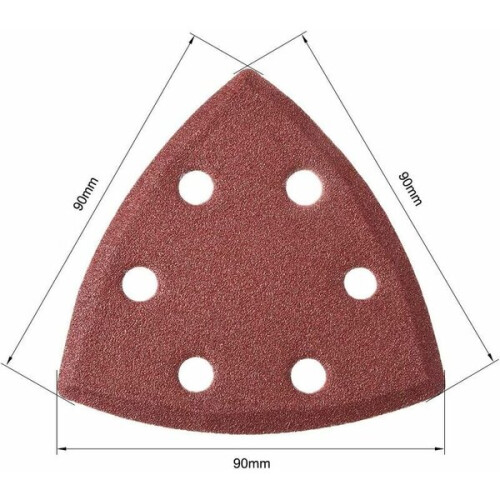 Hook and Loop Sanding Pads 50pcs 90mm Triangle Sanding Pads 6 Holes Triangle Sanding Paper Disc Various 2
