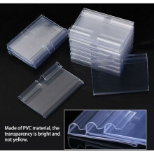 Tigrezy-100pcs Clear Plastic Label Holder, PVC Label Holders Plastic Label Holders Price Label Holder