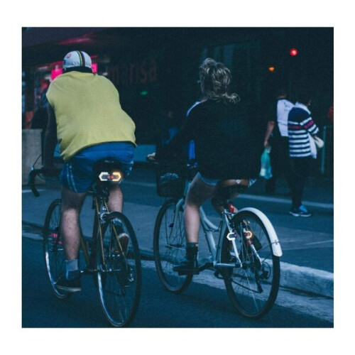 Front and Rear Bicycle Turn Signal Kit with Wireless Remote Control (Black) - 2