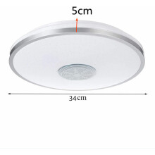 Plafondlamp 1 stuk IP54.72W 34cm waterdichte plafondlamp, 220V, kleurrijke RGB, Bluetooth muziek afspelen,