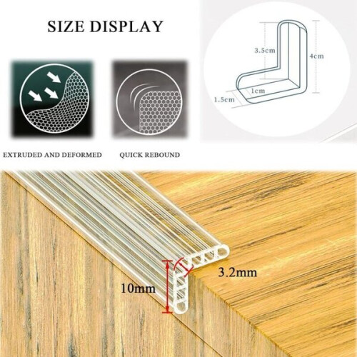 Protection d'angle de table pour bébé avec 4 protections d'angle de meuble en silicone transparent, 2