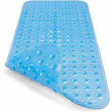 Tapis de bain antidérapant, tapis de douche extra long, tapis de bain pour enfants avec ventouse, lavable