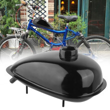 Duurzame metalen zwarte gemotoriseerde fiets 2L brandstoftank met deksel 80CC fiets DIY accessoire
