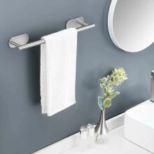 Porte-serviettes mural auto-adhésif en acier inoxydable SUS 304