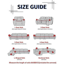 Elastic sofa cover, universal elastic sofa cover, non-slip sofa cover (3-seater, spring gray)