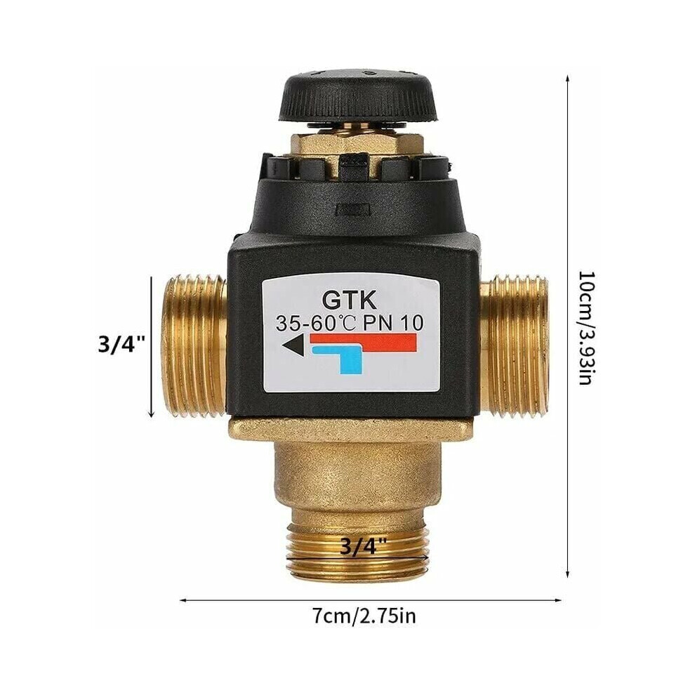 Vanne mélangeuse thermostatique pour chauffe-eau DN20, 1 pièce.