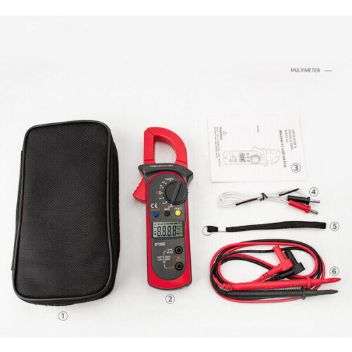 Digital Clamp Meter, Auto Test Multimeter and Voltmeter, Voltage Tester, AC, Resistance, Continuity, 2