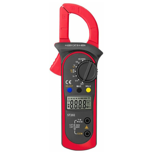 Digital Clamp Meter, Auto Test Multimeter and Voltmeter, Voltage Tester, AC, Resistance, Continuity, 1