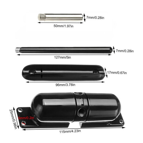 Spring Door Closer, Solid Steel Spring Door Closer, Hydraulically Adjustable Tension Spring, Automatic 2