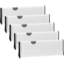 Diverers Schubladen-Organizer, 5 Stück im Paket, verstellbare Laschen, 4" hoch, erweiterbar von 11"