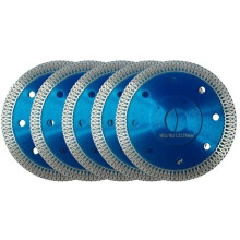 Disque diamanté 105 mm, jeu de 5 disques à tronçonner diamantés Ø 105 x 1,2 mm x 22,23 mm, pour meuleuses