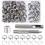 Kit occhielli 100 set occhielli occhielli da 12 mm Kit di riparazione teloni con 3 occhielli Strumenti 1