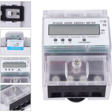 Crediri calibrated LCD three-phase meter for DIN rail with 3x230/400V 80A electricity meter