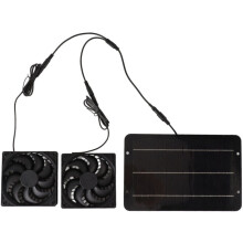 Kit ventola alimentata ad energia solare, portatile, impermeabile, 10 W, 12 V, per polli, serre, cucce,