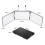 Three-way folding mirror 360 degree mirror for men's barber shops black without LED 2