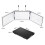Three-way folding mirror 360 degree mirror for men's barber shops black without LED 1