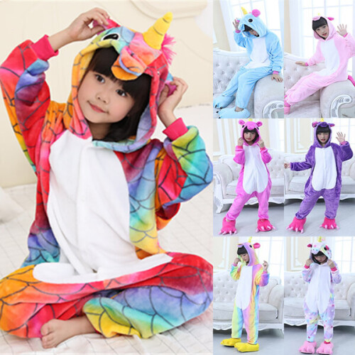 Einhorn Robe Kinder Strampler Nachtwäsche Rosa 2