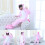 Einhorn Robe Kinder Strampler Nachtwäsche Rosa 1