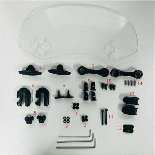 Motorcycle Windshield Extension - Universal Motorcycle Windshield Extension, Adjustable Motorcycle Clamp, 2