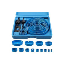 Coffret de 17 scies cloches bimétalliques en acier au carbone (19-127 mm) pour la découpe du bois, des