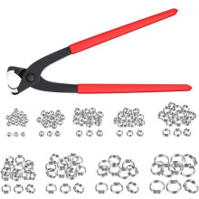 Crimpzangen-Set, 130-teilig, Schlauchklemmenzange, 6–21 mm, Edelstahl, Schlauchklemmenzange, Gürtelringe
