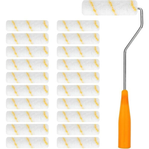 20 Pack Paint Rollers - Mini Paint Rollers with Thumb Holder - Suitable for architectural wall decoration 1