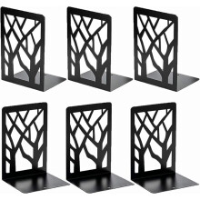 Buchstützen-Set aus Metall, strapazierfähig, kratzfest, rutschfest, schwarz, für Kinder, Büro, Wohnzimmer