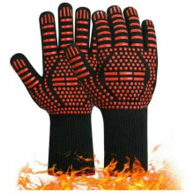 Gants de barbecue, gants de cuisson antidérapants en silicone, jusqu'à 800 C. Gants universels.