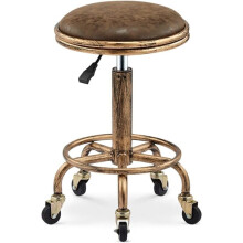 Vintage Bar Stool, Rolling Bar Stool, 360 Swivel Bar Stool, Height Adjustable Bar Stool 50-64cm, Barber
