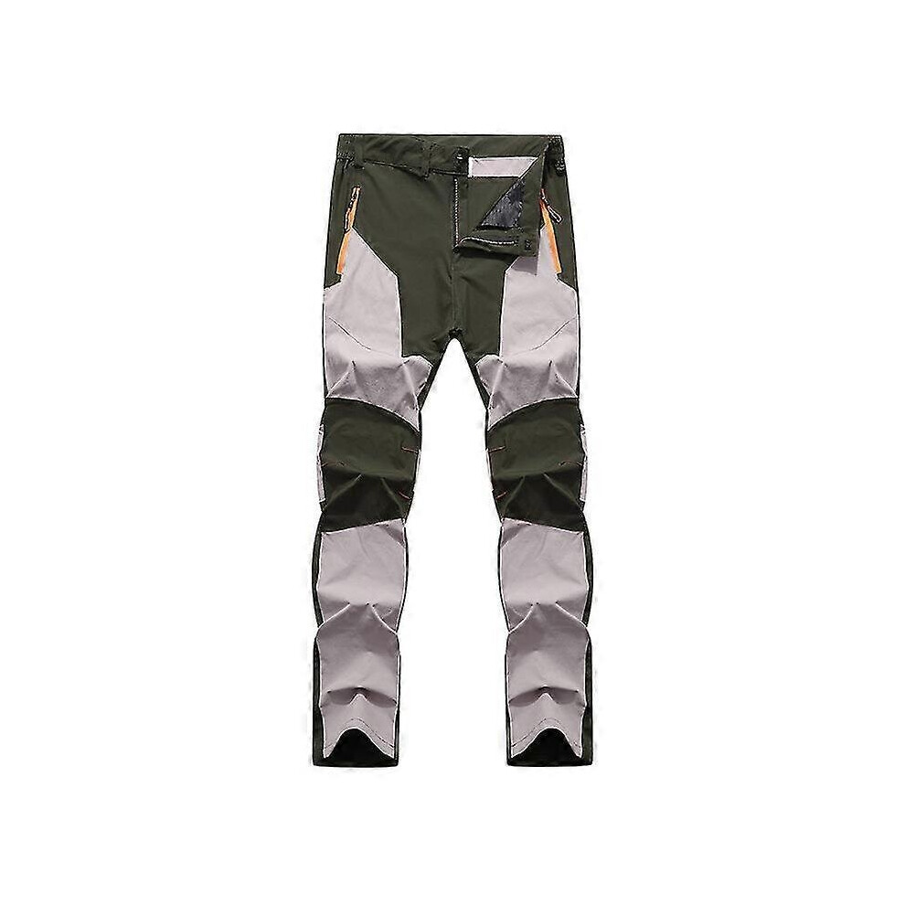 Pantalon de randonnée coupe-vent, imperméable, respirant, séchage rapide, pour homme, vert kaki, taille