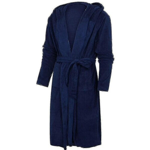 Camicia da notte con cappuccio da uomo blu scuro, L 2