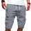 Short de course pour homme, taille élastique, poches cargo, gris clair, taille M 1