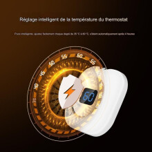 Verwarmde muismat voor op kantoor, bureauverwarmer, temperatuurregeling met zes standen, tijd, 80x33