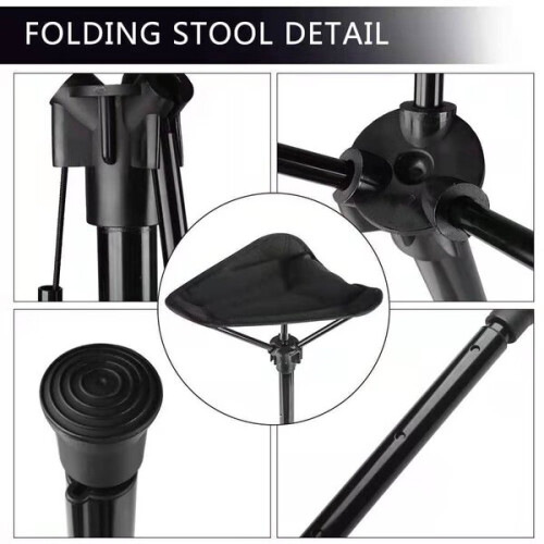Folding stool-Dreams store-Black-One leg-1pc-57-85cm 2