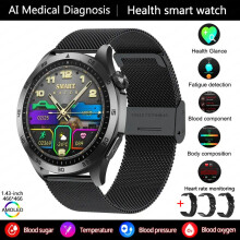 Smart Watch Neue Smart Watch in medizinischer Qualität Blutzucker und Lipid Harnsäure EKG + PPG Körpertemperatur