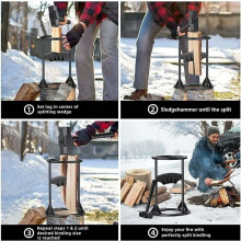 Machine à fendre le bois de chauffage manuelle
