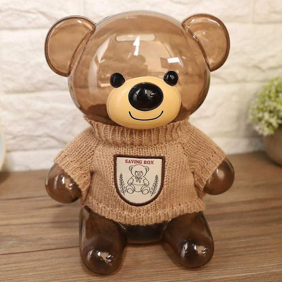 En 2024, tirelire portable pour enfants, tirelire en forme de dessin animé, vêtements, ours en peluche,