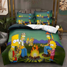 y809 Bettwäsche-Sets, The Simpsons Bettbezug, Kinderbettbezug, The Simpsons Bettwäsche-Set mit Kissenbezug